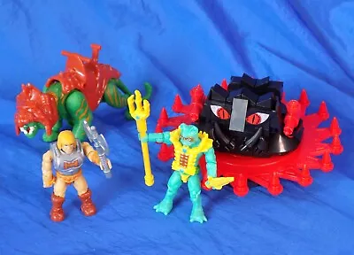 HE-MAN Mega Blocks BATTLE CAT VS ROTON W/ MER-MAN MOTU • $14.38