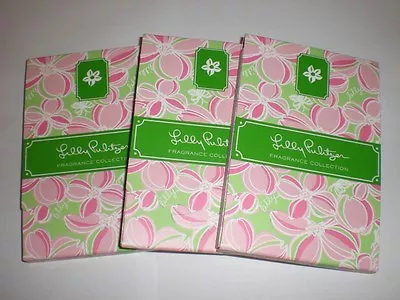 SET OF 3 LILLY PULITZER NOTEPADS W/PENCIL  NEW 4.5 Lx3 1/8 W EACH PAD 51CT NEW • $8.49