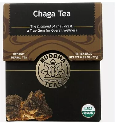 Buddha Teas Organic Chaga Mushroom Tea 18 Bags • $13.83
