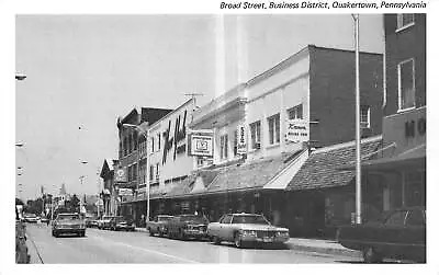 QUAKERTOWN Pennsylvania Postcard Bucks County Broad Street Store Downtown Main • $7.99