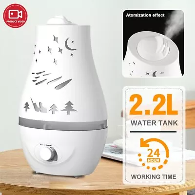 2200ml Cool Mist Humidifier Air Diffuser Home Office Essential Oil Humidifier • $17.90