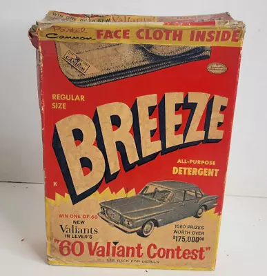 Vintage 1959-60 Breeze  Detergent Soap Empty Box Chrysler Valiant Contest • $18.99