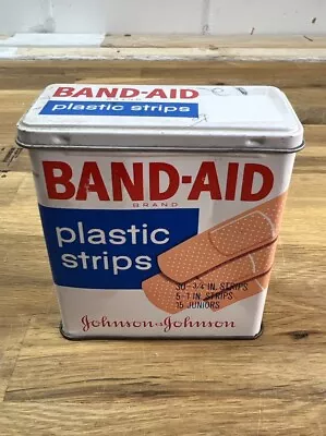 Vintage Band-Aid Metal Tin Box Johnson & Johnson Plastic Strip BandAid (Empty) • $7.99