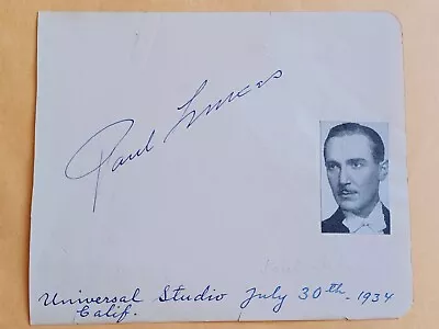 $9.99 • Buy Paul Lukas (d. 1971) Signed Album Page - Actor - Academy Award, Golden Globe