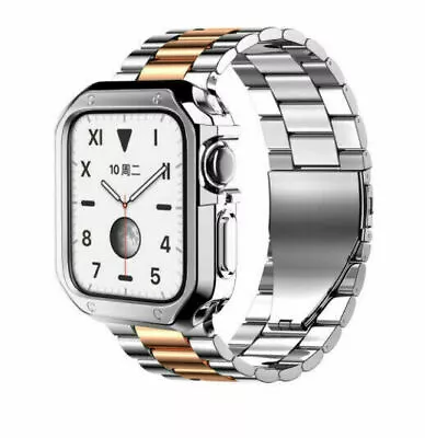 $18.99 • Buy Stainless Steel IWatch Band Strap +TPU Case For Apple Watch Series 8 7 6 5432 SE