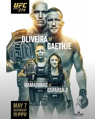 UFC 274 Oliveira Vs Gaethje Poster 22” X 28” Promotional Event Official MMA • $7.99