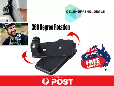 $24.95 • Buy New GoPro 360 Rotary Clip Clamp Mount For Gopro Hero 4K Accessories FREE POSTAGE