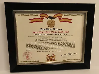 South Vietnam Gallantry Cross Certificate W/Palm (T3) FREE PRINTING • $9.56