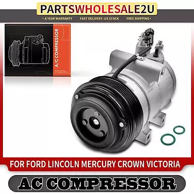 AC Compressor With Clutch For Ford Explorer 06-10 Lincoln Town Car 06-11 Mercury • $121.99