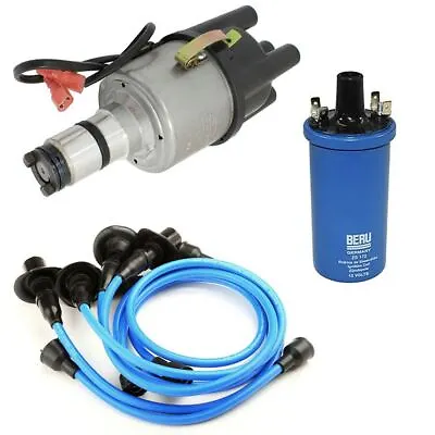$249.95 • Buy Vw Bug Ignition Kit W/Empi 9441 Electronic 009 Dist, Beru Coil, Blue Wires