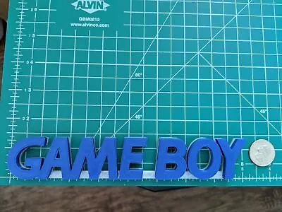 Gameboy Game Boy Logo 3D Printed Desk Shelf Stand Sign Display Clear Back • $10