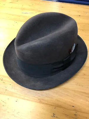 Vintage Penny's Marathon Hat Mens7 Dark BrownFeatherOriginal • $20