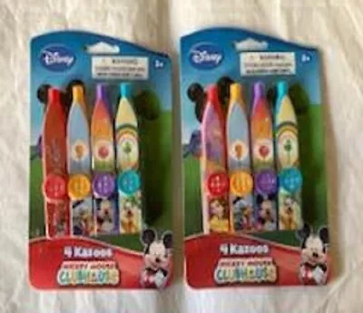 Disney Mickey Mouse Clubhouse 4 Pc Pack Kazoos~ 2 Packs (Party Favors) • $24