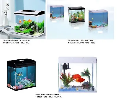 Aquarium Fish Tank Nano Tropical Coldwater LED Lighting - 12 SIZES AND 3 DESIGNS • £57.99