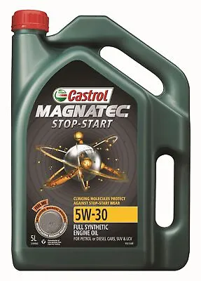 $52.95 • Buy Castrol MAGNATEC 5W-30 Stop Start Full Synthetic Engine Oil 5L 3396960 Fits H...