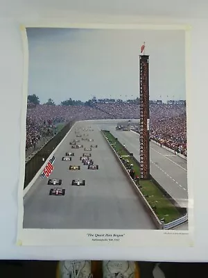 1992 Indianapolis 500 76TH Running Start Collector Poster Al Unser Jr. Galles • $14.99