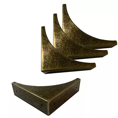 Metal Corner Protector 4 Pcs - Decorative Corner Brackets For Furniture Wood ... • $22.31