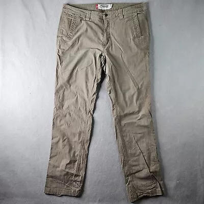 Mountaion Khakis Pants Mens 38x34 Brown Slim Fit Outdoors Hiking Camp Rugged • $17.99