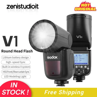 US Godox V1S V1-S 2.4G TTL HSS Round Head Camera Speedlite Flash Light For Sony • $189