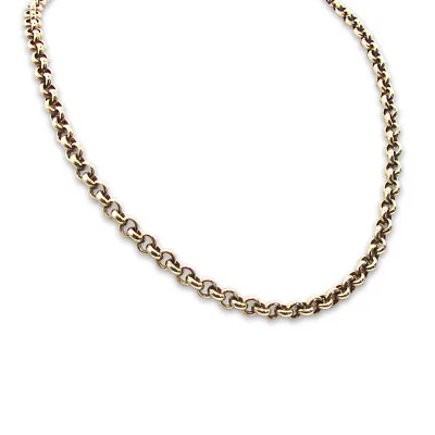 9ct Gold Belcher Chain 20 Inch/ 50.8cm 7mm Unisex 17.9g Hallmarked Wide Hollow • $902.70