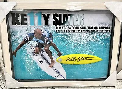 $699 • Buy Signed Kelly Slater Mini Board Frame Top Rated Seller With A COA. Presented AAA