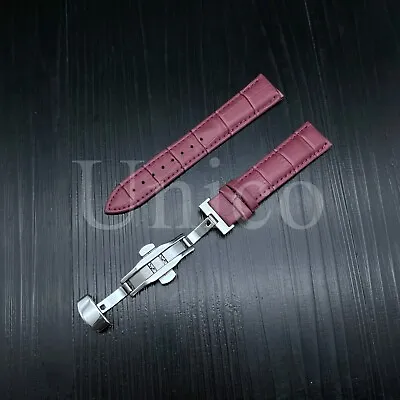 12-24 MM Purple Leather Alligator Watch Band Strap Deployment Fits For Timex • $13.99