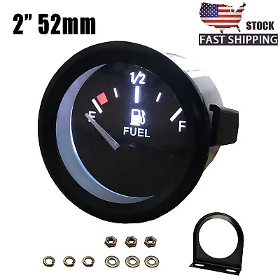 2  52MM Universal Gas Fuel Level Gauge 240-33ohms E-1/2-F Pointer Range US O0D6 • $10.29