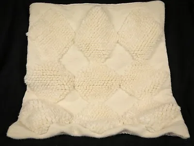 Ikea “Jattebjork” Decorative Throw Pillow Cover 26” Square Wool Ivory Neutral • £25.30