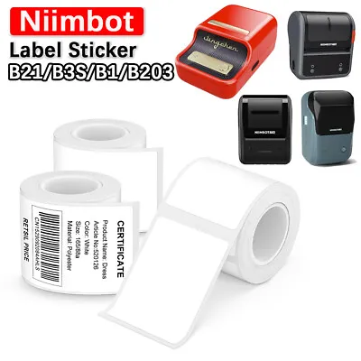 NIIMBOT Label Sticker For B1 B21 B3S B203 Thermal Printer White Clear Paper Roll • $9.20