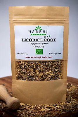 Licorice Tea Liquorice Root Herb ( Glycyrrhiza Glabra ) Lukrecja ORGANIC 50g • £5.99