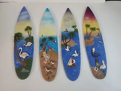 Surfboard 3D Art Wall Mounts 10.5  X 2.5  Beach Theme Airbnb Vacation • $65