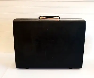 Vintage Samsonite Briefcase Hard Shell Black Attache Case 2 Locks 1 Key 18x13x5 • $33.60