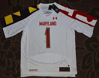 University Of Maryland Under Amour Team Pride Football NWT Jersey Size Large • $44