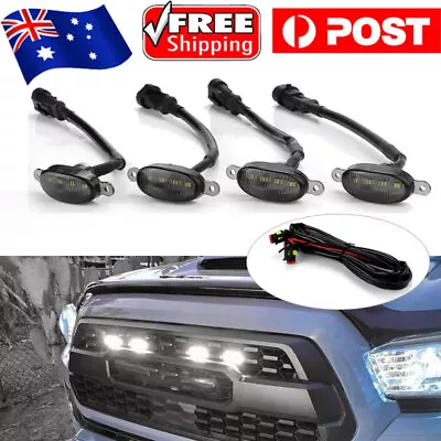 4pc Smoked Lens White LED Front Grille Running Lights For Ford F150 Raptor Style • $27.53