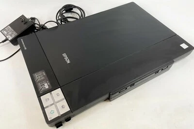 $64.99 • Buy EPSON Perfection V30 Black Flatbed Flat Photo Document Book USB Scanner TESTED 