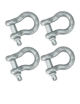 4pcs 7/8  Clevis 6-1/2 Ton Shackle With Screw Pin 4x4 Chain Off Road Towing • $45.95