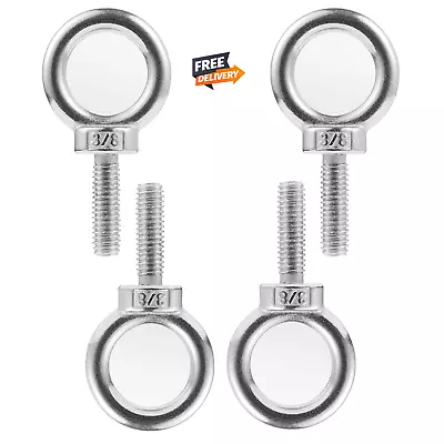 4 Pieces 3/8-16 Stainless Steel 3/8 X 1-1/4 Lifting Ring Eye Bolt ✅ • $15.27