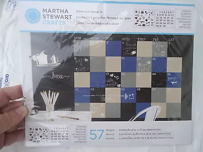 Martha Stewart Crafts Laser Cut Stencils 33548 Calendar 57 Designs MRSP $14.99 • $2.75