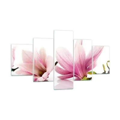 Glass Print 125x70cm Wall Art Picture Magnolia Flower Nature Plant Small Artwork • £105.59