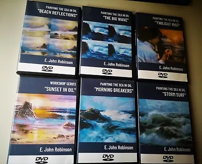 E. John Robinson Painting The Sea In Oils (The Big Wave  Morning Breakers Etc.) • $78.79