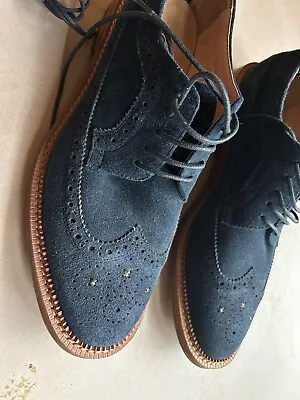 Bertie Sussex Shoe. Blue Suede. UK Size 8 • £10