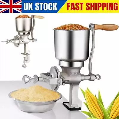 1Kg Hand Manual Corn Grinder Flour Maker Wheat Grain Nut Mill Cast Iron Tool HOT • £27.89