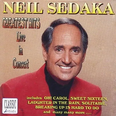 Neil Sedaka - Greatest Hits Live In Concert CD (1996) Audio Quality Guaranteed • £1.98