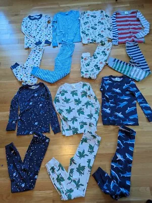 Lot Of 7 Boys Hanna Andersson Long John Pajamas Size 140 (10 Years) • $75