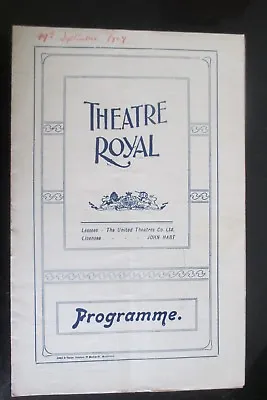 1907 Theatre Royal Manchester Programme His House In Order George Alexander • £4.25