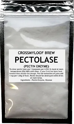 £2.95 • Buy Pectolase Home Brew Wine Making Pectin Enzyme To Remove Haze. Resealable 25g