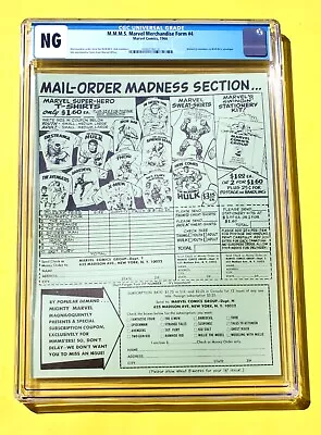 Cgc 1966 Merry Marvel Marching Society Ad #4 * Thing Sweat Shirt * Marvelmania • $295