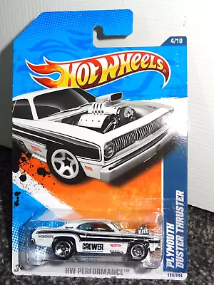 Plymouth Duster Thruster CROWER Hot Wheels Performance #4/10 White NEW 1:64 • $4.50