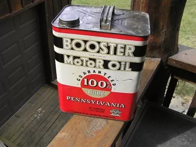 Very Nice Booster  2 Gallon Motor Oil Can(1936) • $75