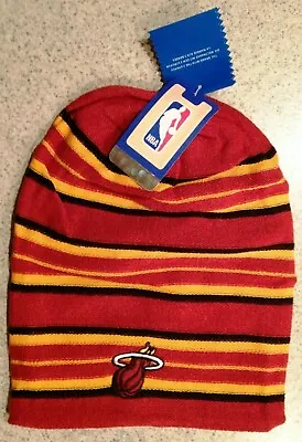 Miami Heat Knit Beanie Toque Skull Cap Winter Hat NEW NBA - Long Reversible • $13.45
